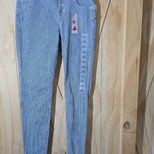 Blue Striped Women's Jeans
